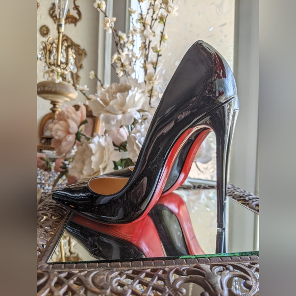 Christian Louboutin 37 so Kate black patent leather 120mm - Picture 6 of 9